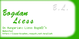 bogdan liess business card